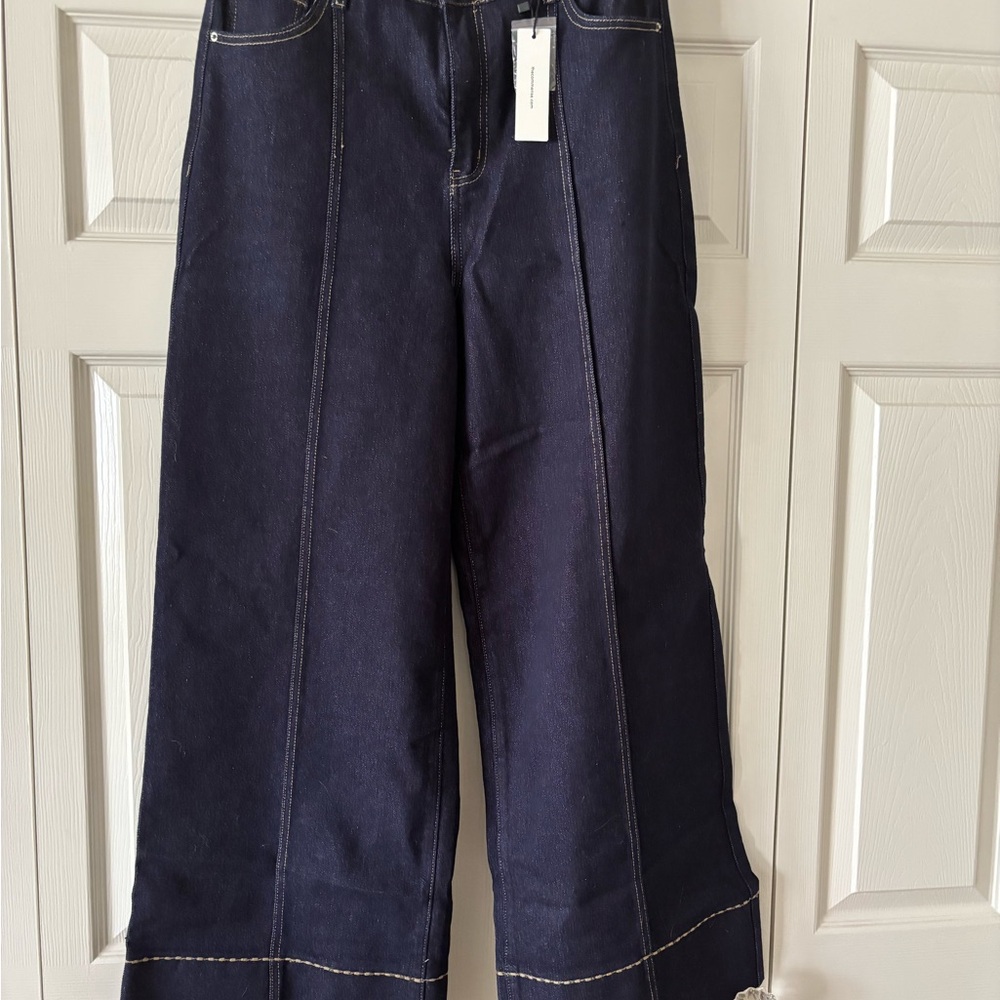 Commense Dark Indigo Wide-Leg Jeans